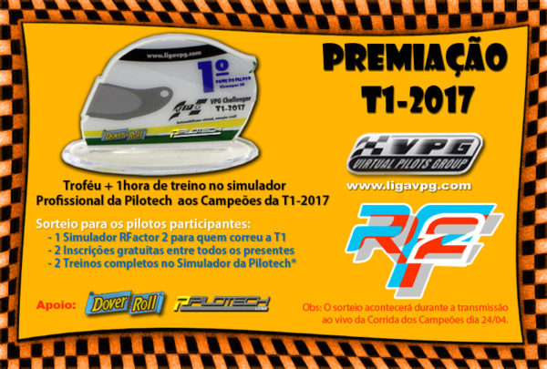 Premiação - VPG T1-2017