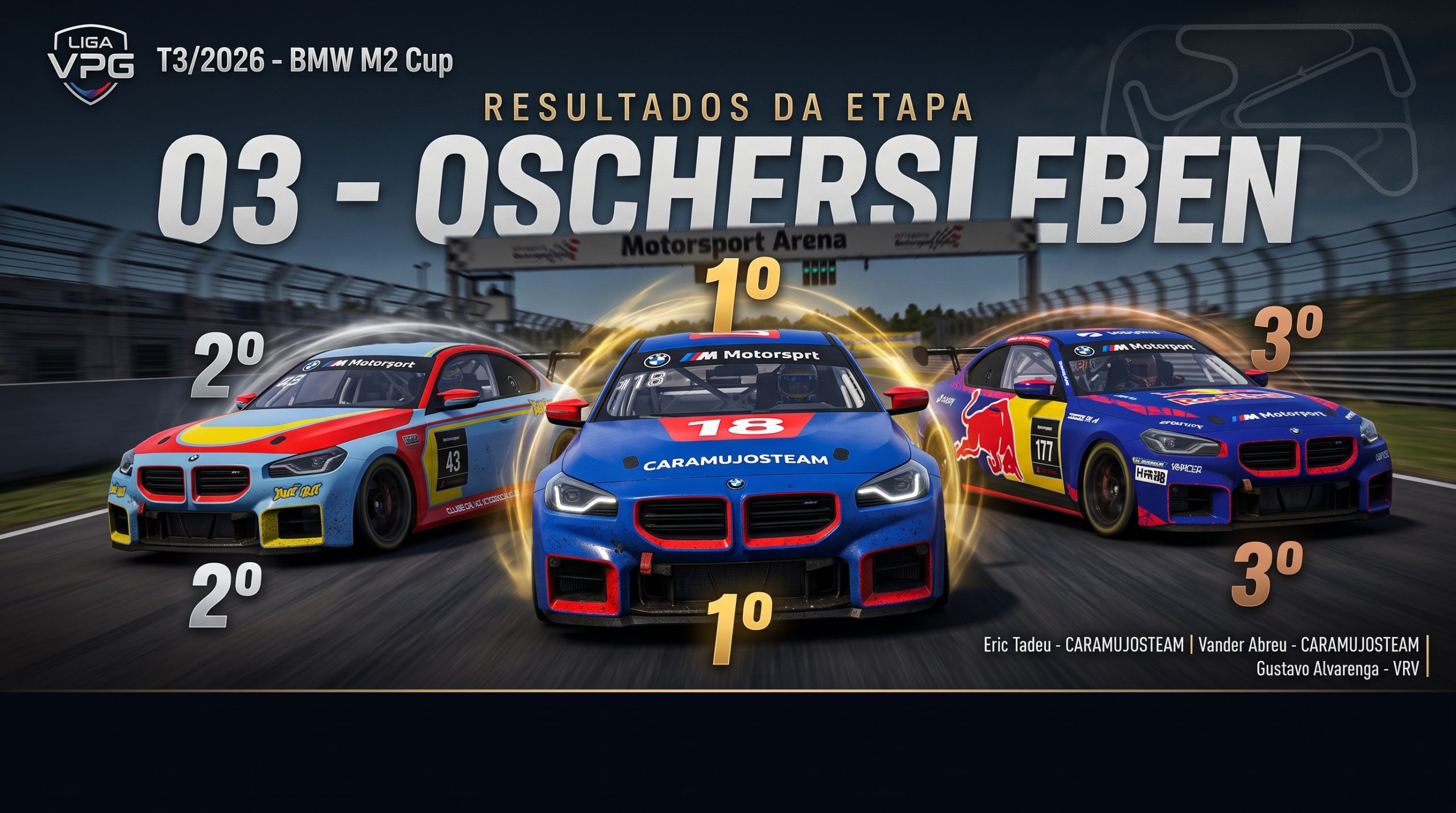 Eric Tadeu domina Oschersleben com vitória dupla e amplia liderança na LIGA VPG BMW M2 Cup
