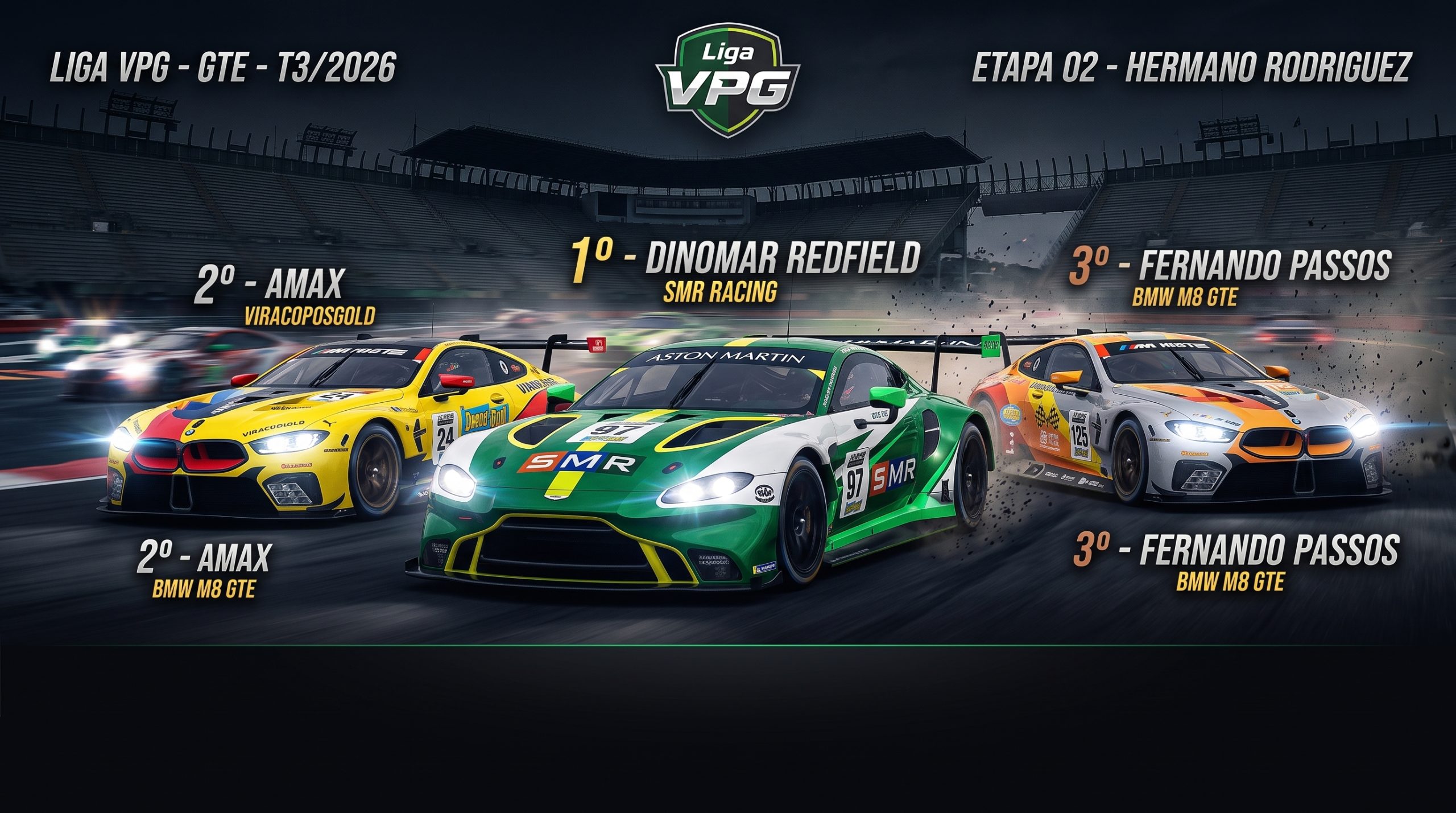 Dinomar Redfield brilha no Hermanos Rodríguez, vence e dispara na liderança da LIGA VPG GTE; Erick Souza garante vitória na Bateria 2.