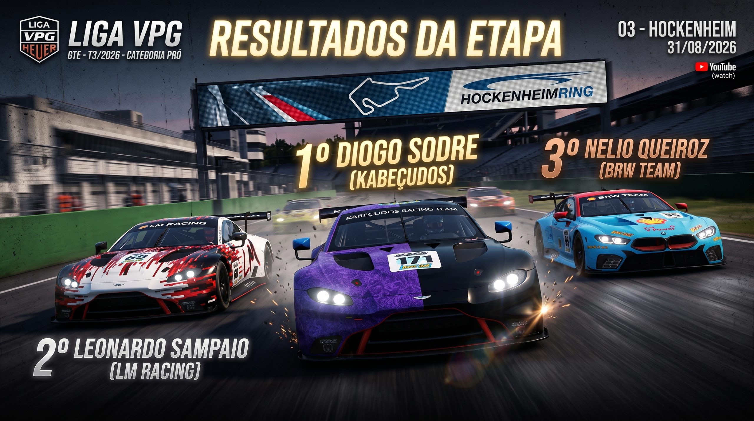 Diogo Sodre Brilha em Hockenheim; Dinomar Redfield Mantém Liderança na Liga VPG GTE