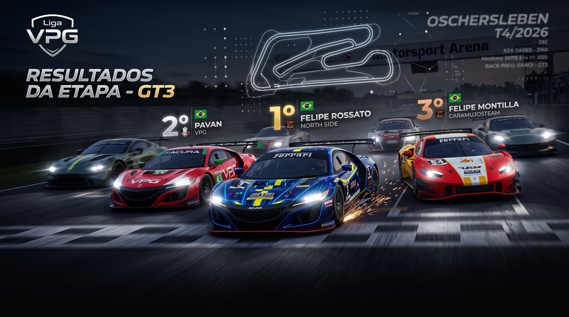 Pavan Brilha em Oschersleben e Assume Liderança da Liga VPG GT3 na Abertura da Temporada 2026
